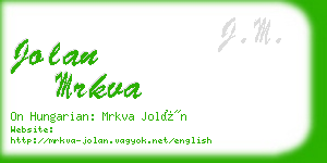 jolan mrkva business card